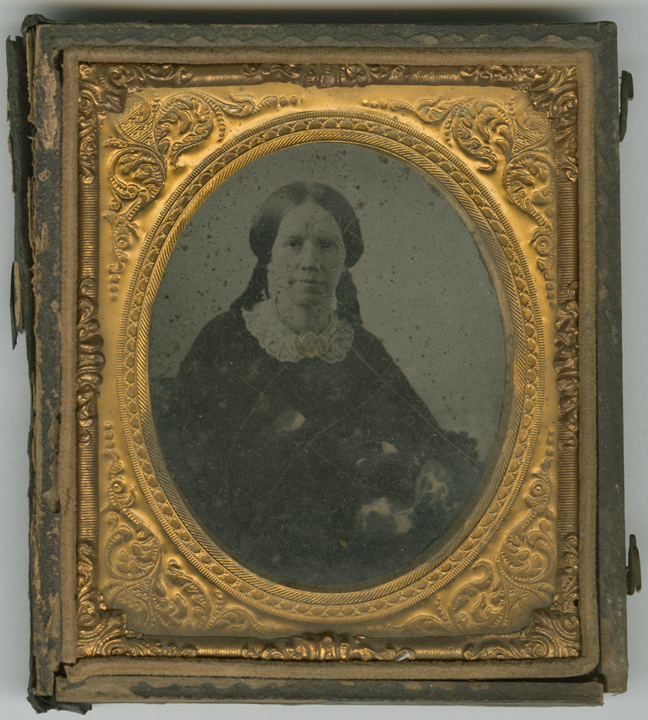 Ambrotype portrait of Mary Elizabeth Perkins Terrell, 1850s-1860s