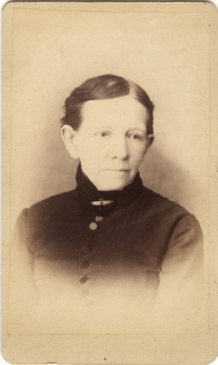 Studio portrait of Mary Elizabeth Perkins Terrell, 1870s